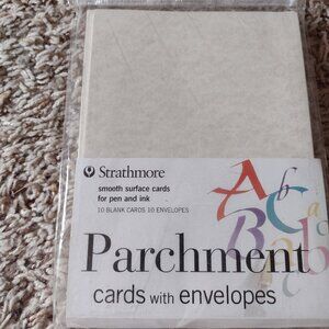 NEW 10-pack Strathmore parchment cards with envelopes